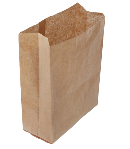 [LM7770] BOLSA CROISSANT KRAFT MARRÓN 17+7 X 27 CM