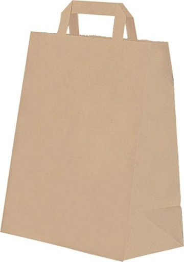 [7122632] BOLSA PAPEL KRAFT CON ASAS 26+14X32 CM
