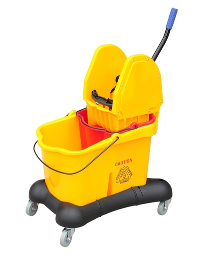 [PTB08085] Cubo Con Prensa Sobre Carrito Con Ruedas