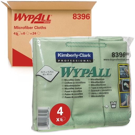 [8396000] BAYETAS DE MICROFIBRA WYPALL  INTERPLEGADAS VERDE
