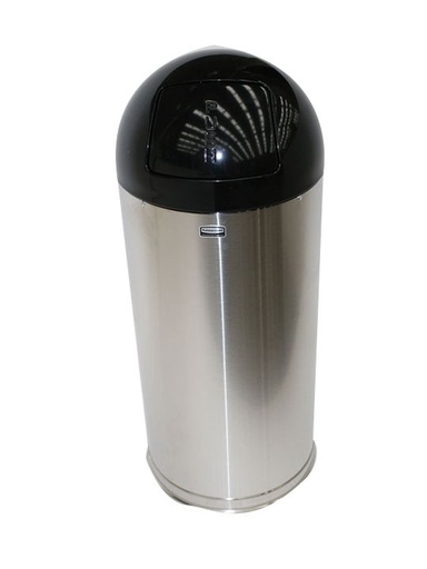 [FGR1536SSSG] PAPELERA  EASY PUSH CON FORRO GALVANIZADO 56 L