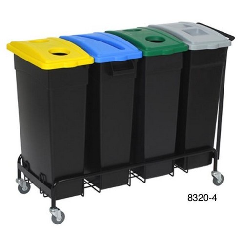 [8320] CARRO CON RUEDAS GIRATORIAS PARA PAPELERA 87 L