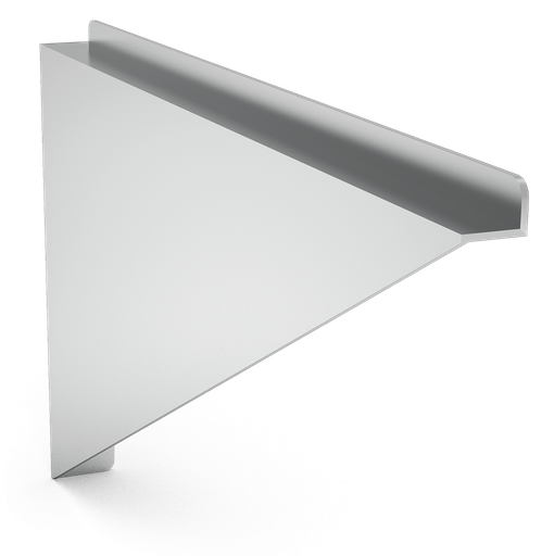 [012403] Cartel·la recta *inox per a prestatge mural