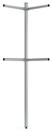 [020804] Columna de esquina inox para estructura de cámara de tubo