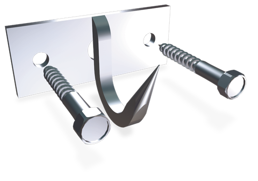 [021802] Ganxo forjat *inox model caragolar