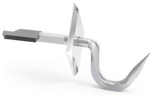 [022002] Ganxo forjat *inox model rebre