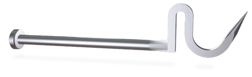 [023202] Ganxo *inox *salchichero simple amb ganxo de xai