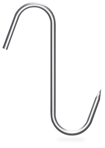 [022432] Ganxo de vareta *inox model "S" de filferro de 10 mm de diàmetre