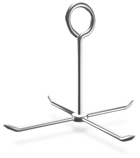 [023402] Gancho de varilla inox giratorio salchichero