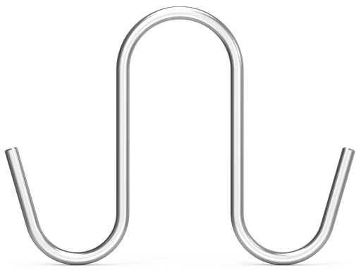[022438] Ganxo de vareta *inox model S doble