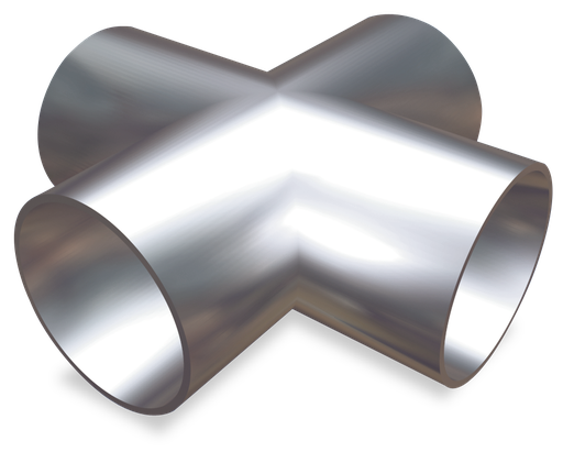 [425204] Cruce para tubo inox