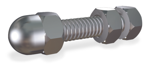 [029502] Caragol passant *inox amb rosca i *contratuerca, rosca mètrica