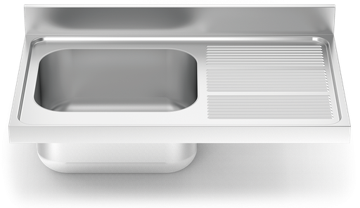 [452614] Fregadero inox para acoplar a mueble serie 700 1 cubeta 1 escurridor derecha