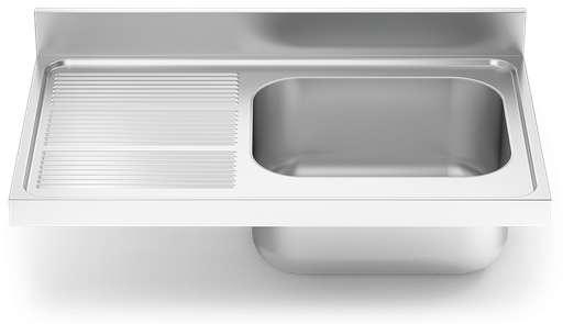 [452208] Fregadero inox para acoplar a mueble serie 600 1 cubeta 1 escurridor izquierda