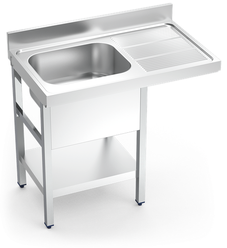 [054214] Fregadero inox para lavavajillas serie 600 1 cubeta 1 escurridor derecha