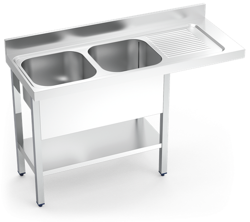 [054222] Aigüera *inox per a rentavaixella seriï 600 2 cubetes 1 escorredora dreta