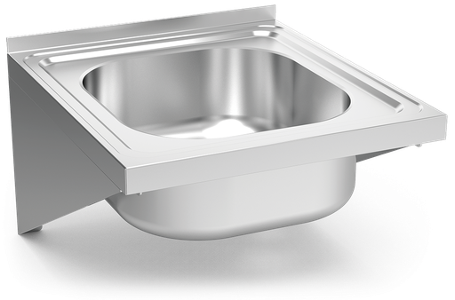 [057406] Fregadero inox colgante con cartelas serie 500 1 cubeta