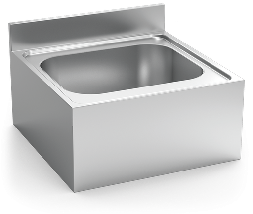 [054400] Fregadero inox colgante con faldón serie 600 1 cubeta