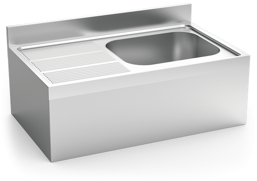 [054412] Aigüera *inox penjant amb faldó seriï 600 1 cubeta 1 escorredora esquerra