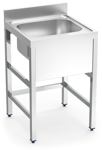 [054802] Fregadero inox con soporte sin entrepaño serie 600 1 cubeta