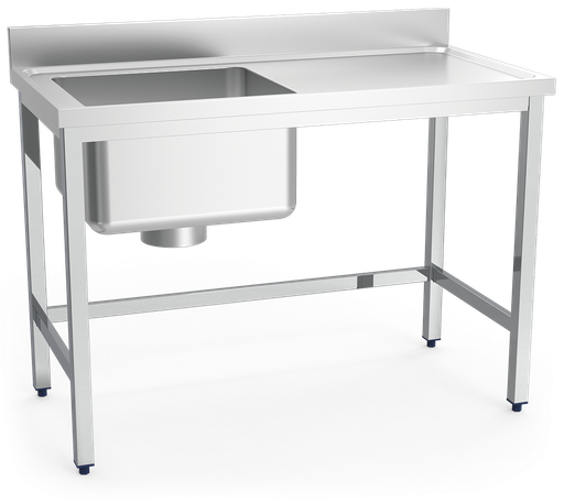 [076202] Fregadero inox especial para escayolas cubeta a izquierda