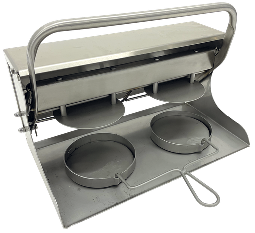 [441856] Aplasta hamburguesas de molde redondo 2 unidades de ø130 mm.