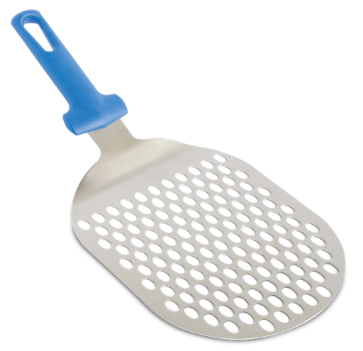 [440730] Paleta oval en acero inox perforada