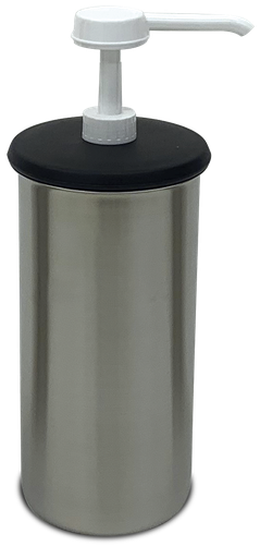 [487283] Dosificador de salsa y recipiente inox (blanco)