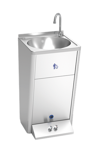 [061466] Lavamanos portátil autónomo automático de doble pulsador, agua fría y caliente