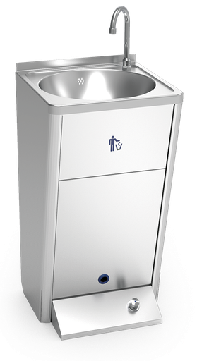 [061468] Lavamanos registrable autónomo eléctrico con batería un pulsador agua fría