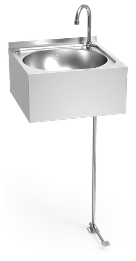 [061204] Lavamanos mural con pedal agua fría y caliente