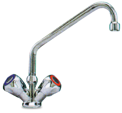 [463402] Grifo de sobremesa pomos giratorio dos aguas