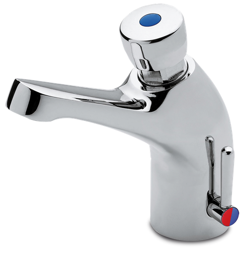 [464612] Grifo temporizado dos aguas con selector de temperatura