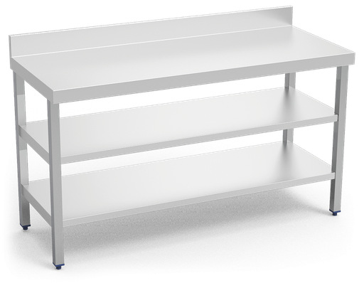 [9800202070602] Mesa *inox mural amb 2 *entrepaños