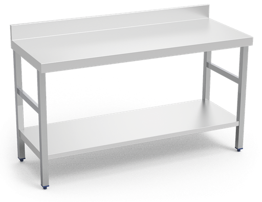 [070602] Mesa inox mural con entrepaño