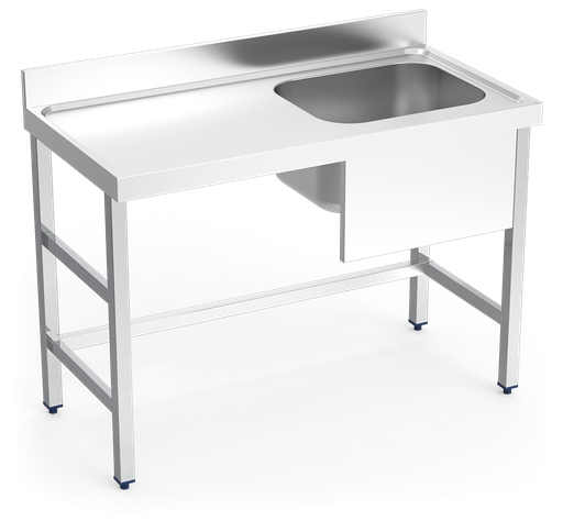[075404] Mesa mural *inox de Xef, cubeta dreta