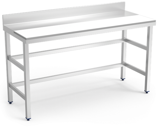 [072252] Mesa de preparació mural blanca