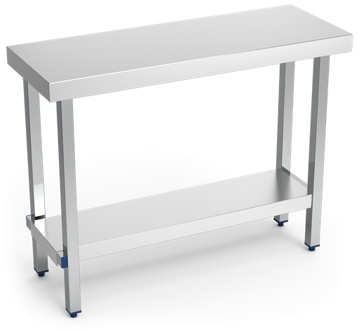 [075804] Mesa inox profesional plegable con entrepaño