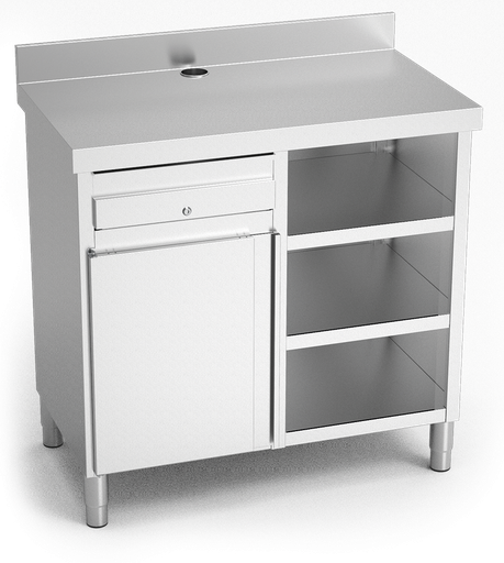 [074602] Mueble cafetero inox básico