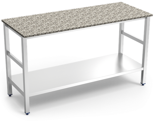 [076858] Isla de cocina inox con encimera de granito