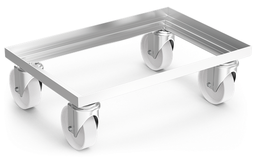 [081010] Plataforma rodante acero inoxidable Euronorm 600x400