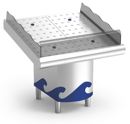 [074439] Mostrador de pescadería 1 m con soportes