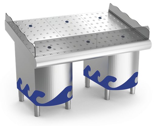 [074445] Taulell de peixateria 1,5 m amb suports