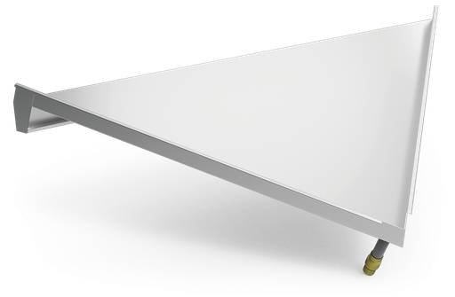 [074449] Unión en escuadra interior inox para mostradores de pescadería