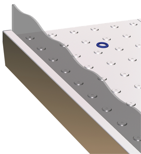 [374460] Lateral de plástico para mostrador de pescadería