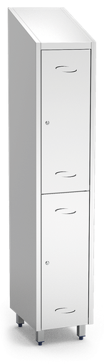 [081410] Taquilla pequeña de inox 2 puertas