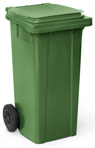 [486036] Contenidor de desaprofitaments amb tapa i rodes verda 120 *lts.