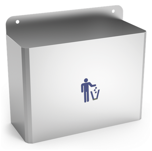 [080602] Paperera mural o de sobretaula *inox