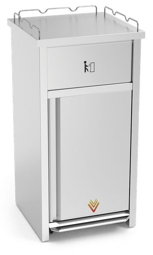 [080662] Contenedor inox XS para vaciado de bandejas (Fast-Food)