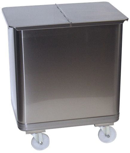 [486008] Contenidor *inox amb tapa i rodes especial forn